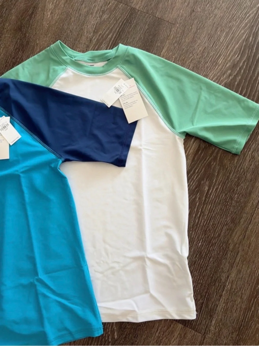 2 short sleeve Rashguard swim tops for boys